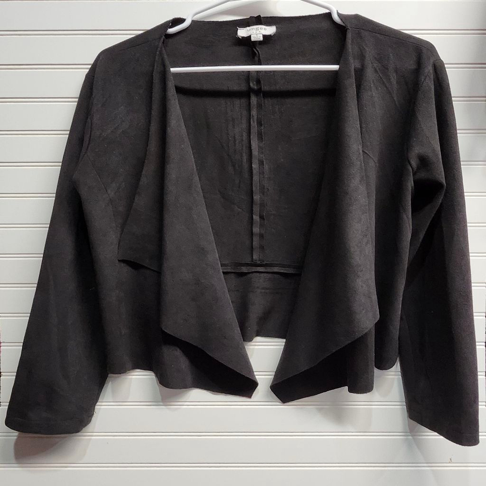 Women's Umgee Black Open Front Blazer Jacket S B1